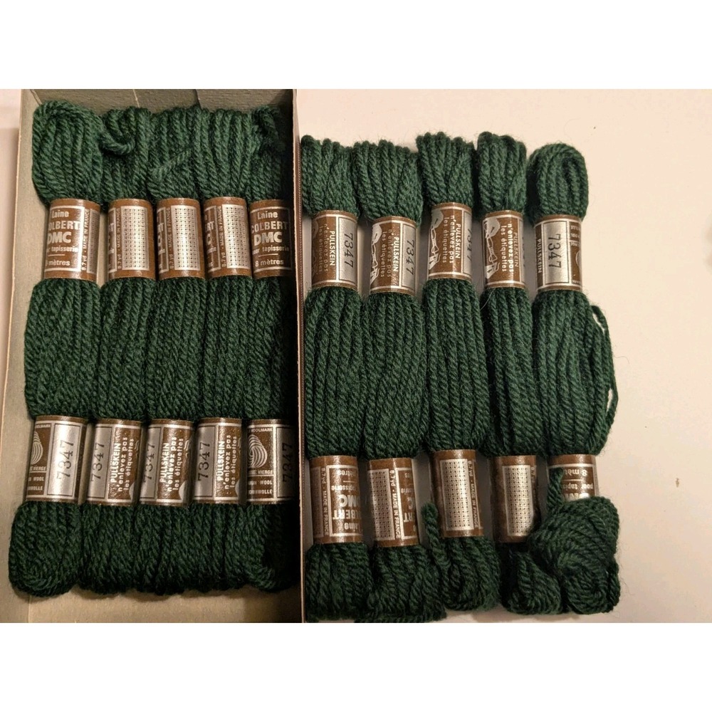 10 Skeins Laine Colbert Tapisserie DMC 100% Wool 8 Meters ea #7347Ultra Dark Pis